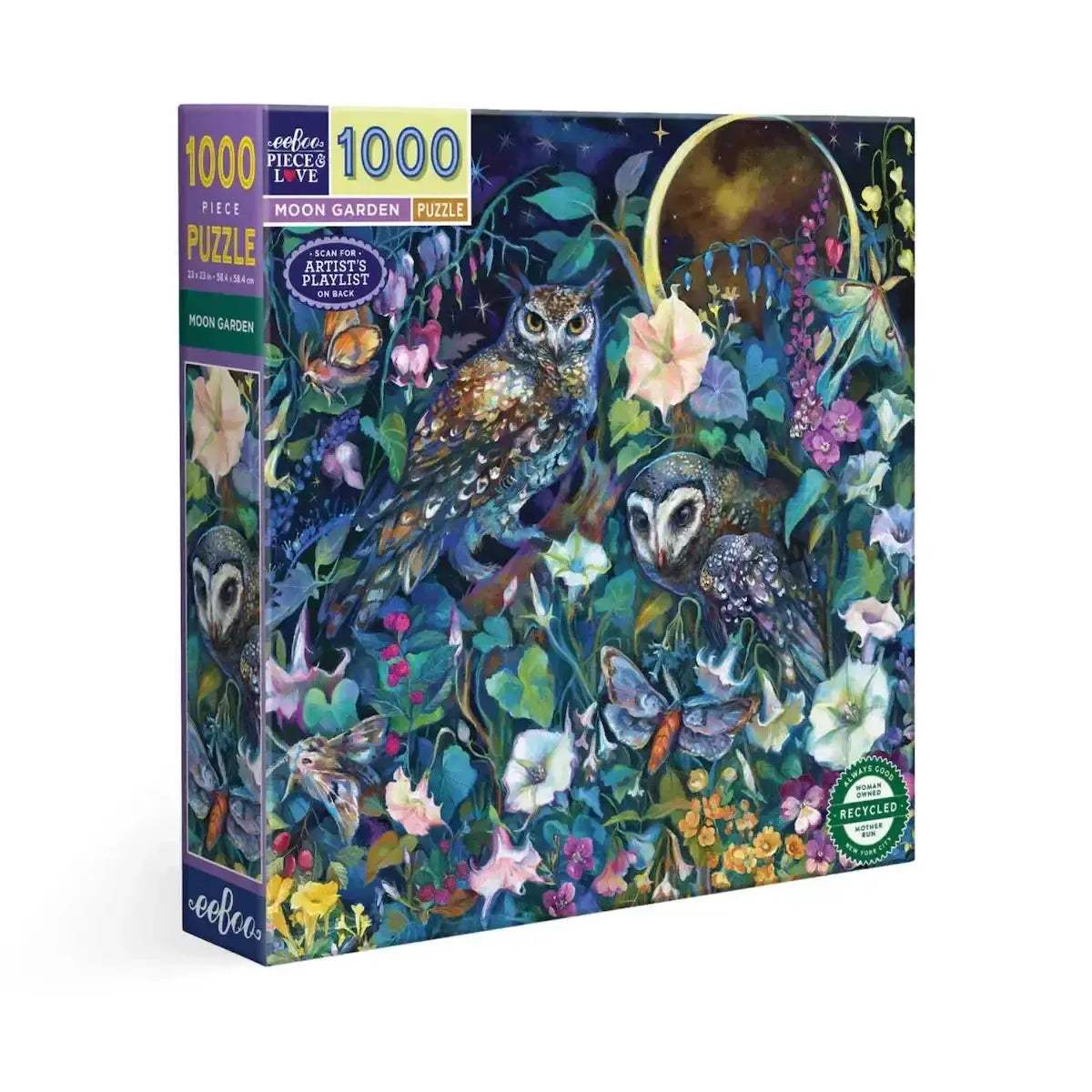 Moon Garden 1000 Piece Jigsaw Puzzle With Ribbon Cut Pieces - ToylandEU