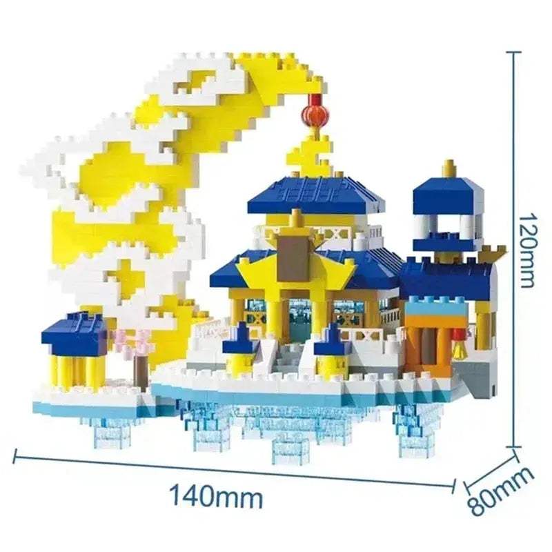 Moon Legend Waterfall Castle Building Blocks Set For Kids - ToylandEU