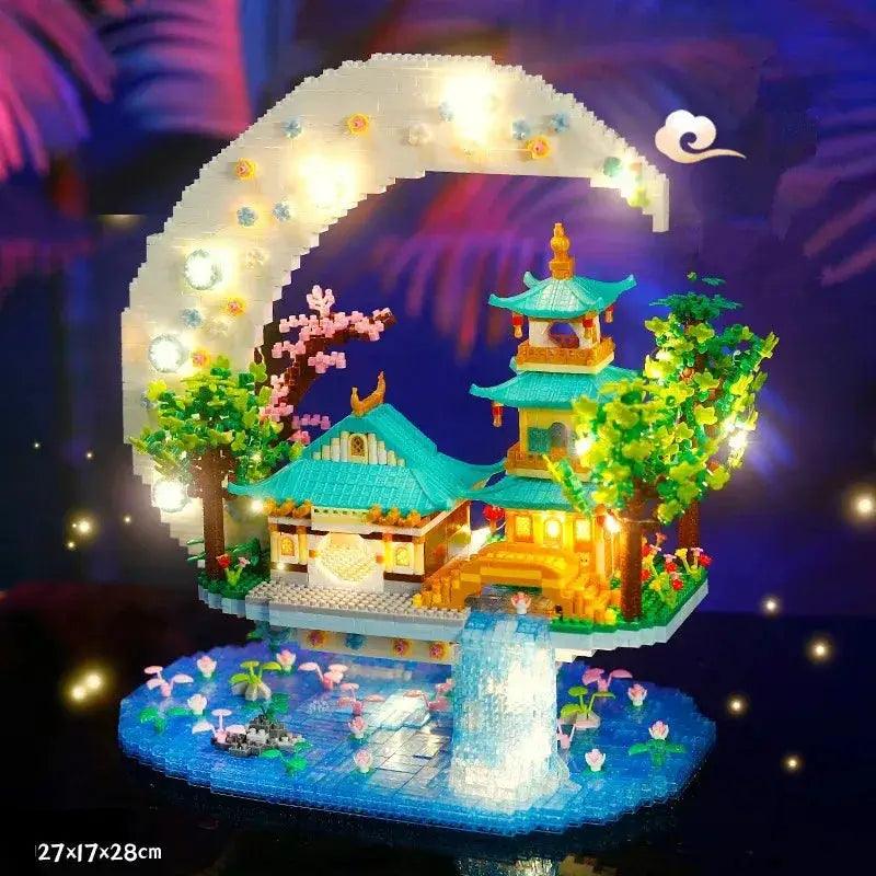  Moon Legend Waterfall Castle Building Blocks Set Kids -  ToylandEU™