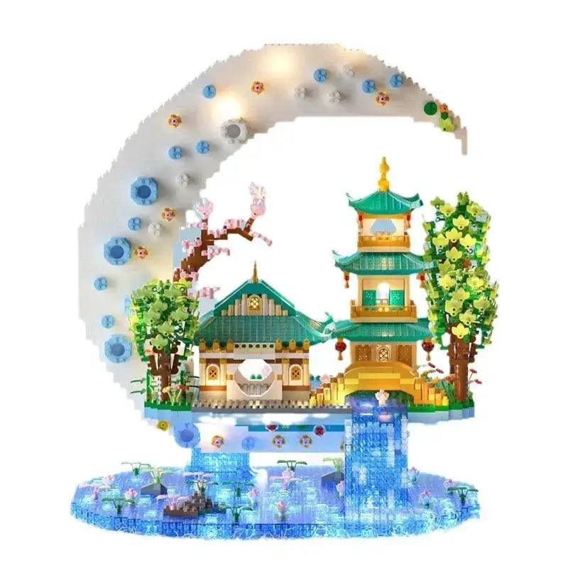  Moon Legend Waterfall Castle Building Blocks Set Kids -  ToylandEU™