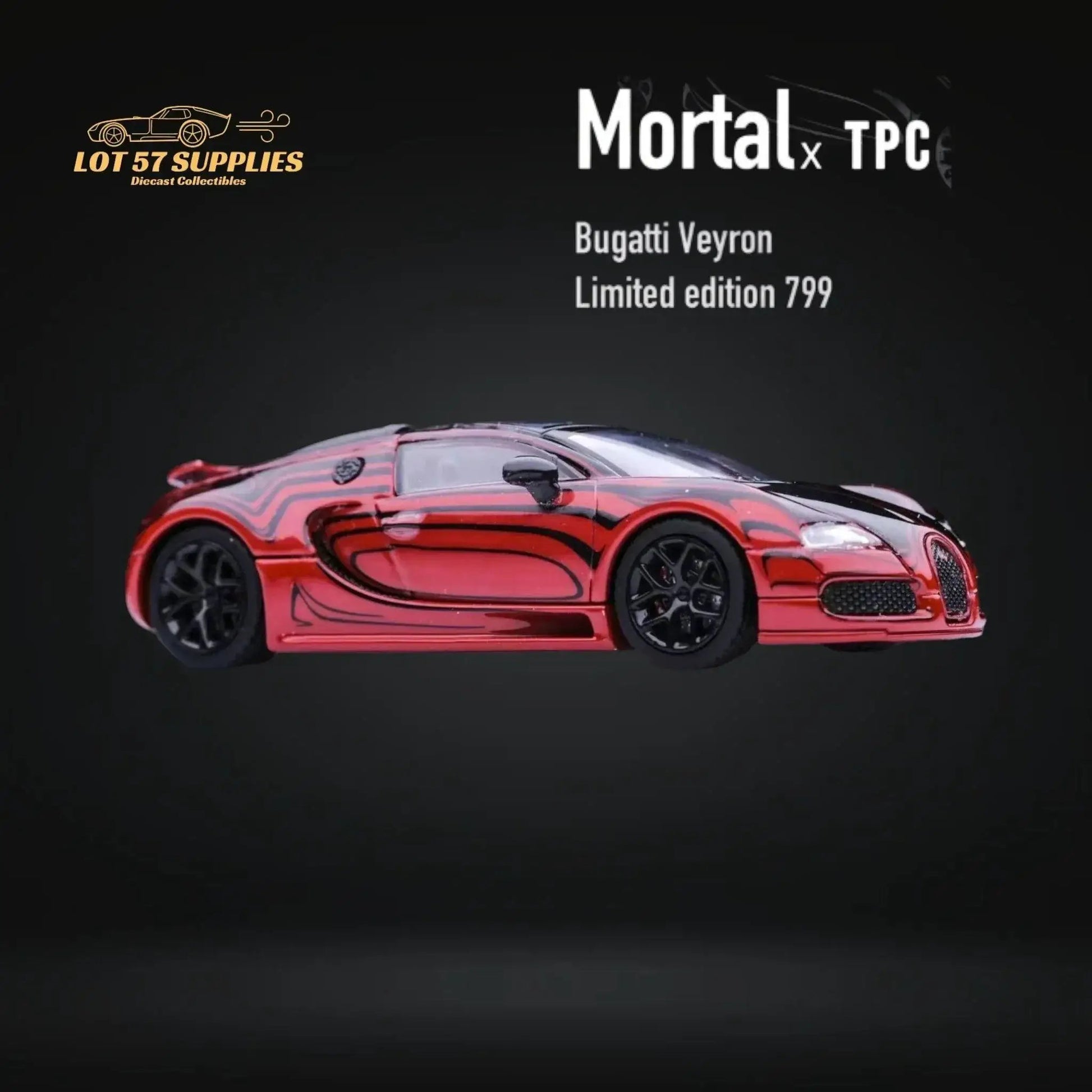 Mortal Bugatti Veyron in Red Advan Ceramic Livery Limited to 799 Pcs 1:64 - ToylandEU