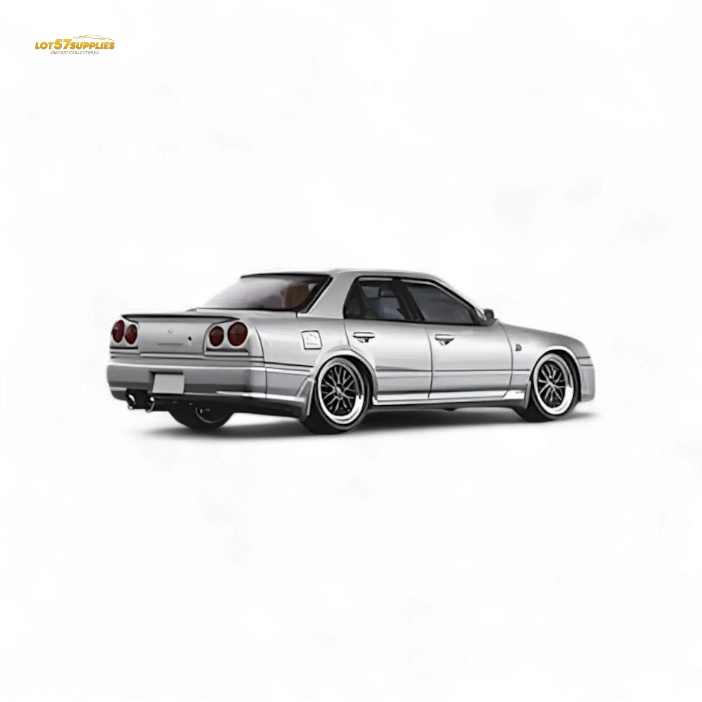 Mortal ER34 SKYLINE 25GT-t AIT Exhibition Model Ordinary Silver 1:64 - ToylandEU