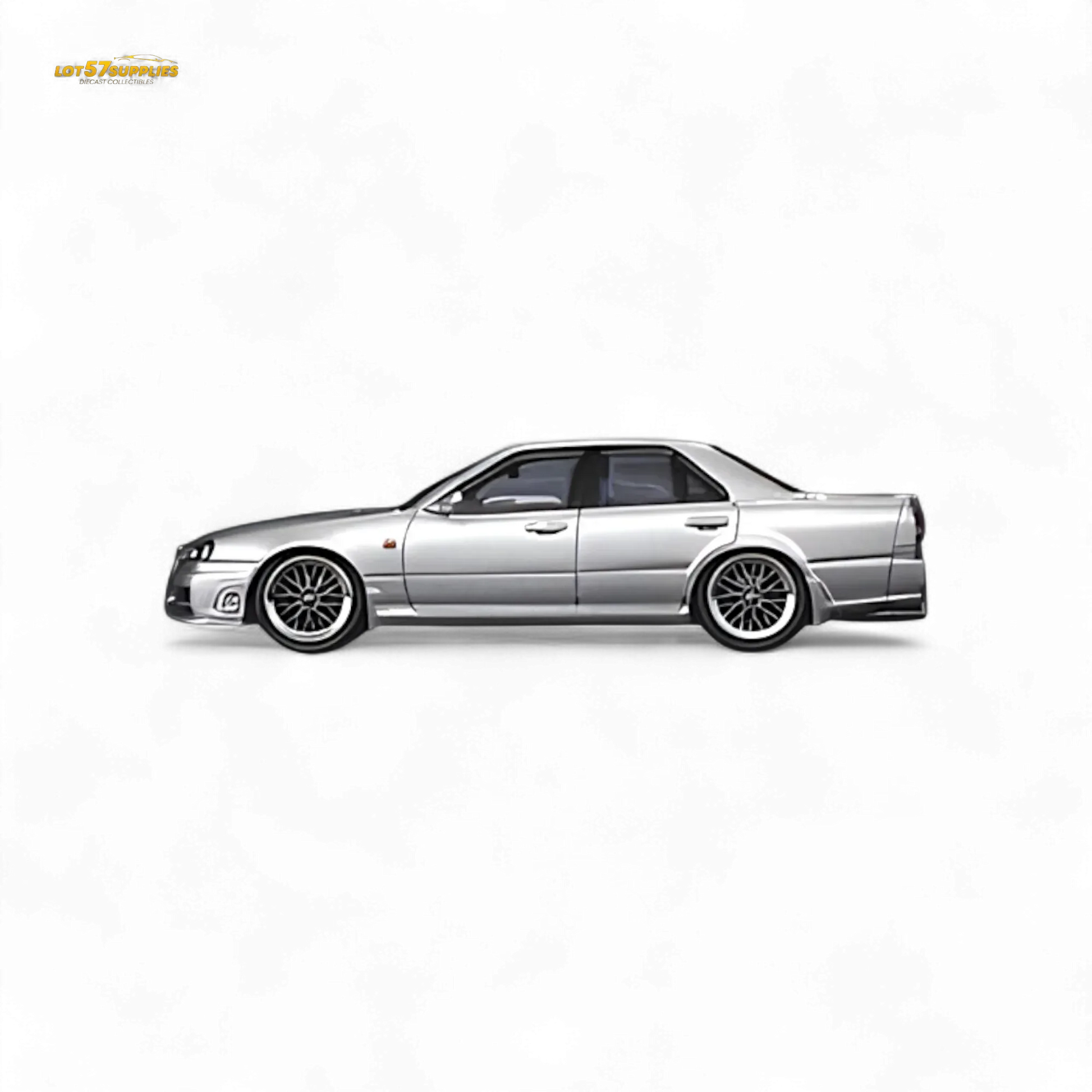 Mortal ER34 SKYLINE 25GT-t AIT Exhibition Model Ordinary Silver 1:64 - ToylandEU