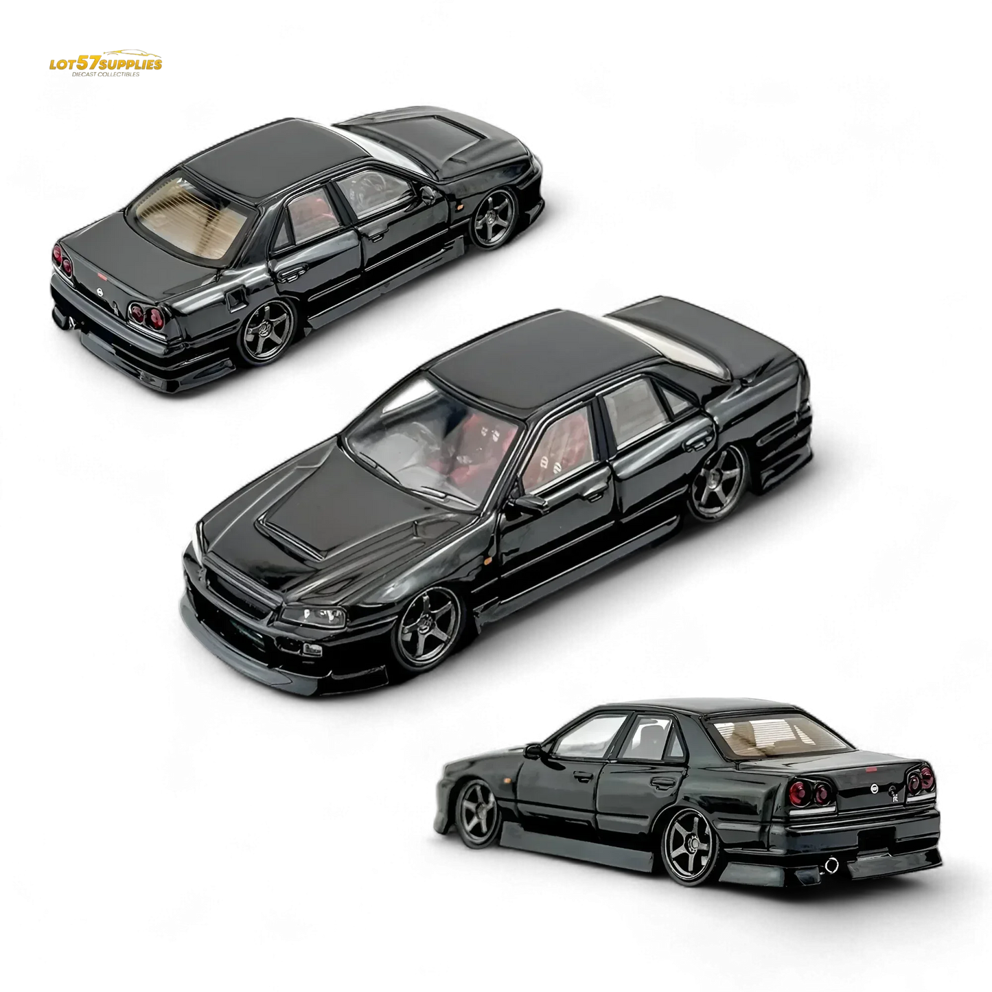 Mortal ER34 SKYLINE URAS Metallic Black 1:64 - ToylandEU