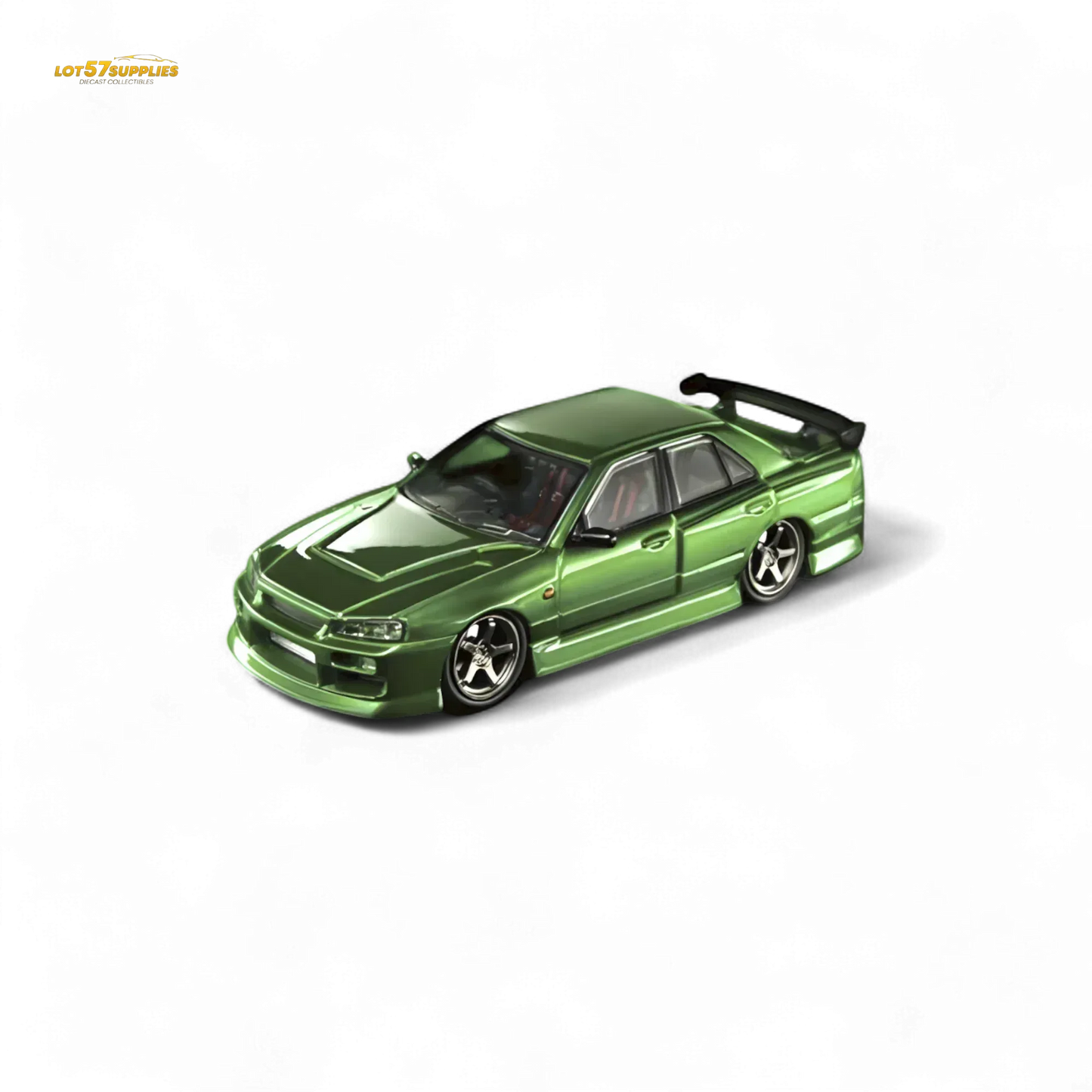 Mortal ER34 SKYLINE URAS Transparent Metallic Green 1:64 - ToylandEU