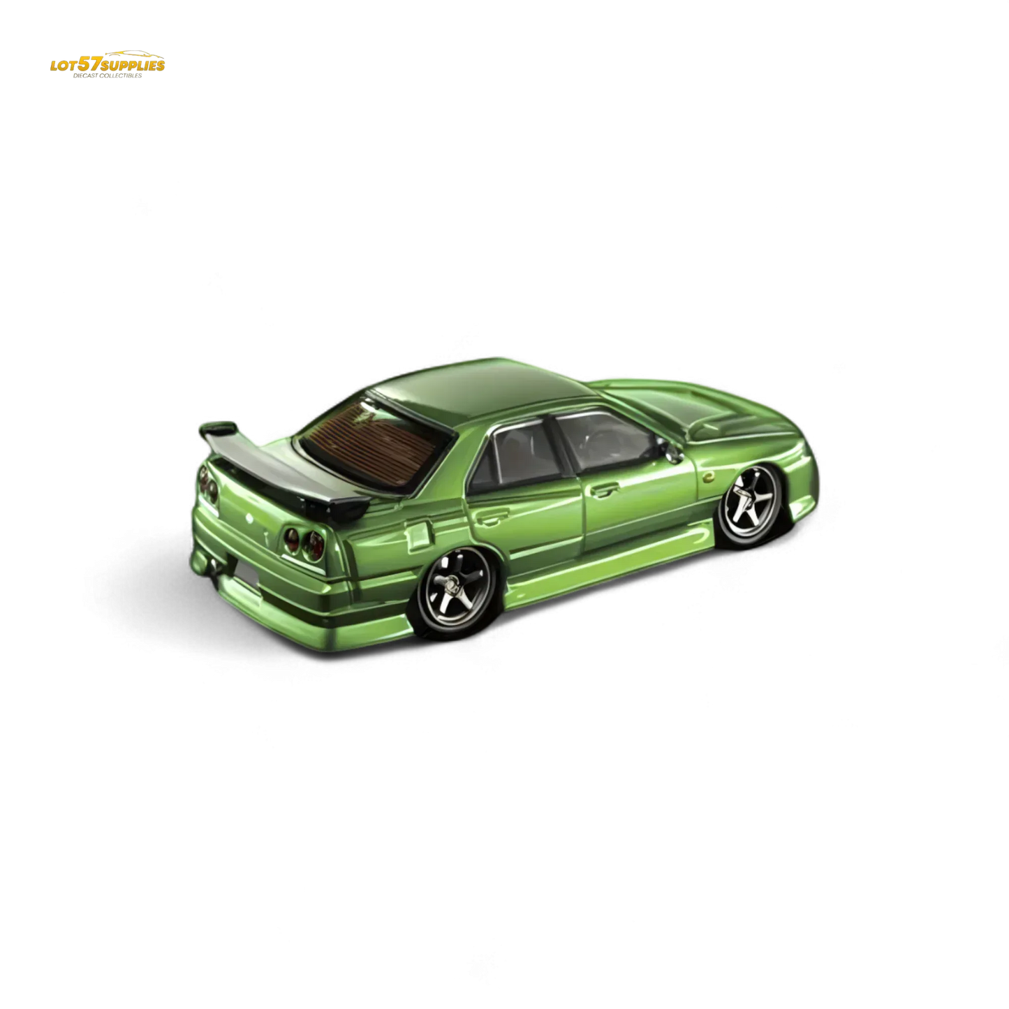 Mortal ER34 SKYLINE URAS Transparent Metallic Green 1:64 - ToylandEU
