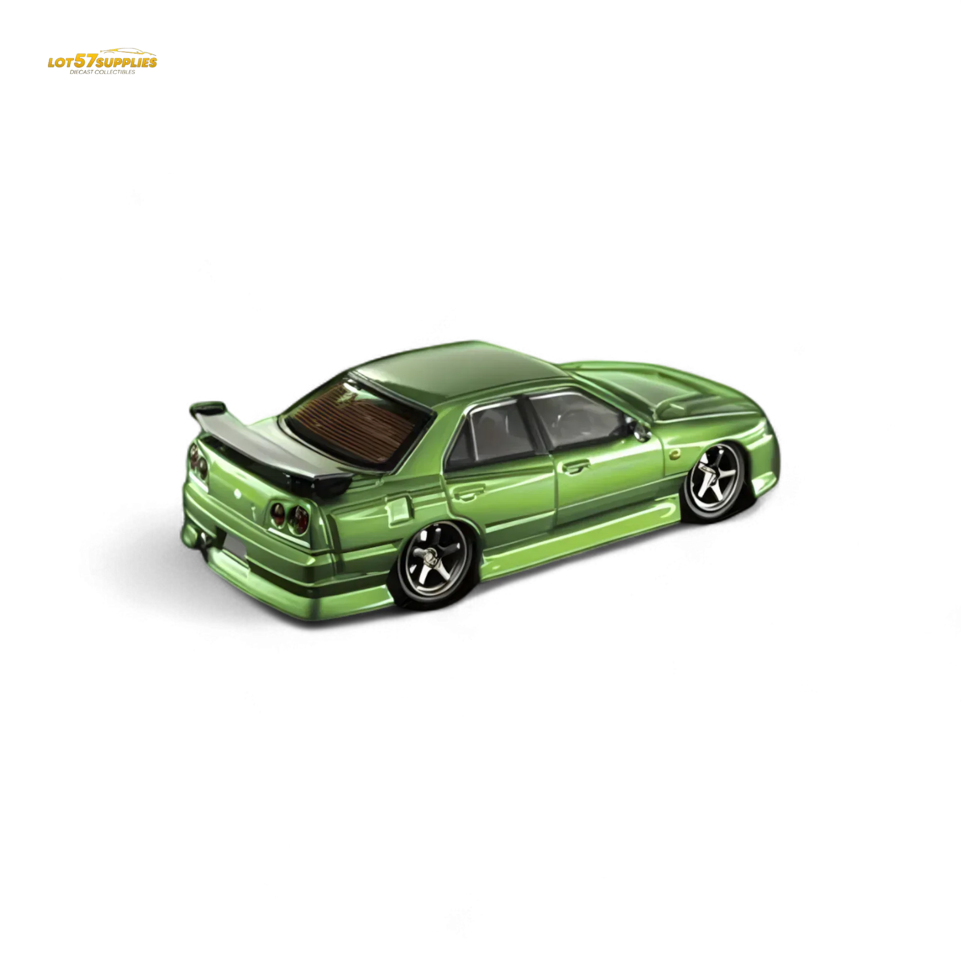 Mortal ER34 SKYLINE URAS Transparent Metallic Green 1:64 - ToylandEU