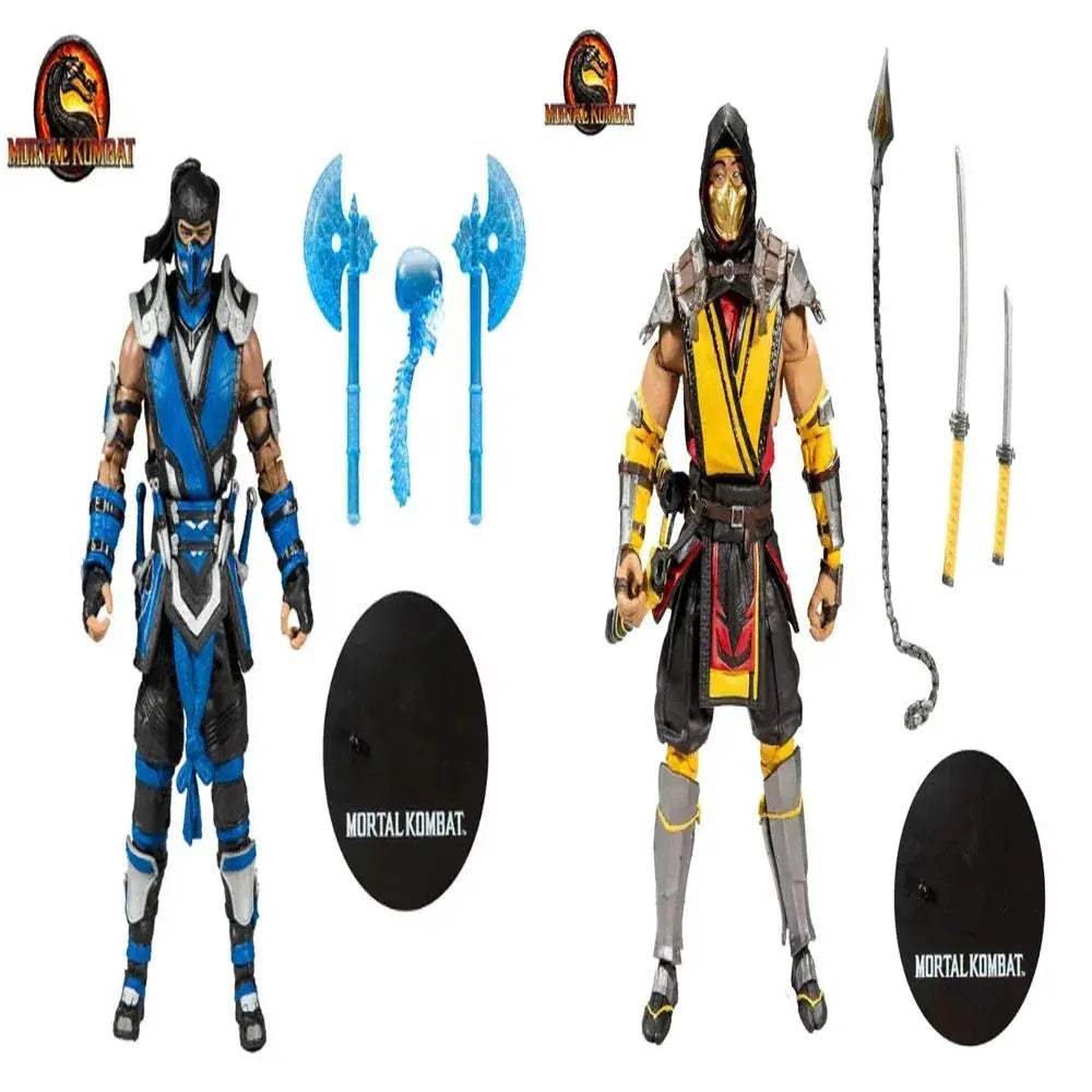 Mortal Kombat Sub Zero Scorpion 7-Inch Articulated Action Figures - ToylandEU
