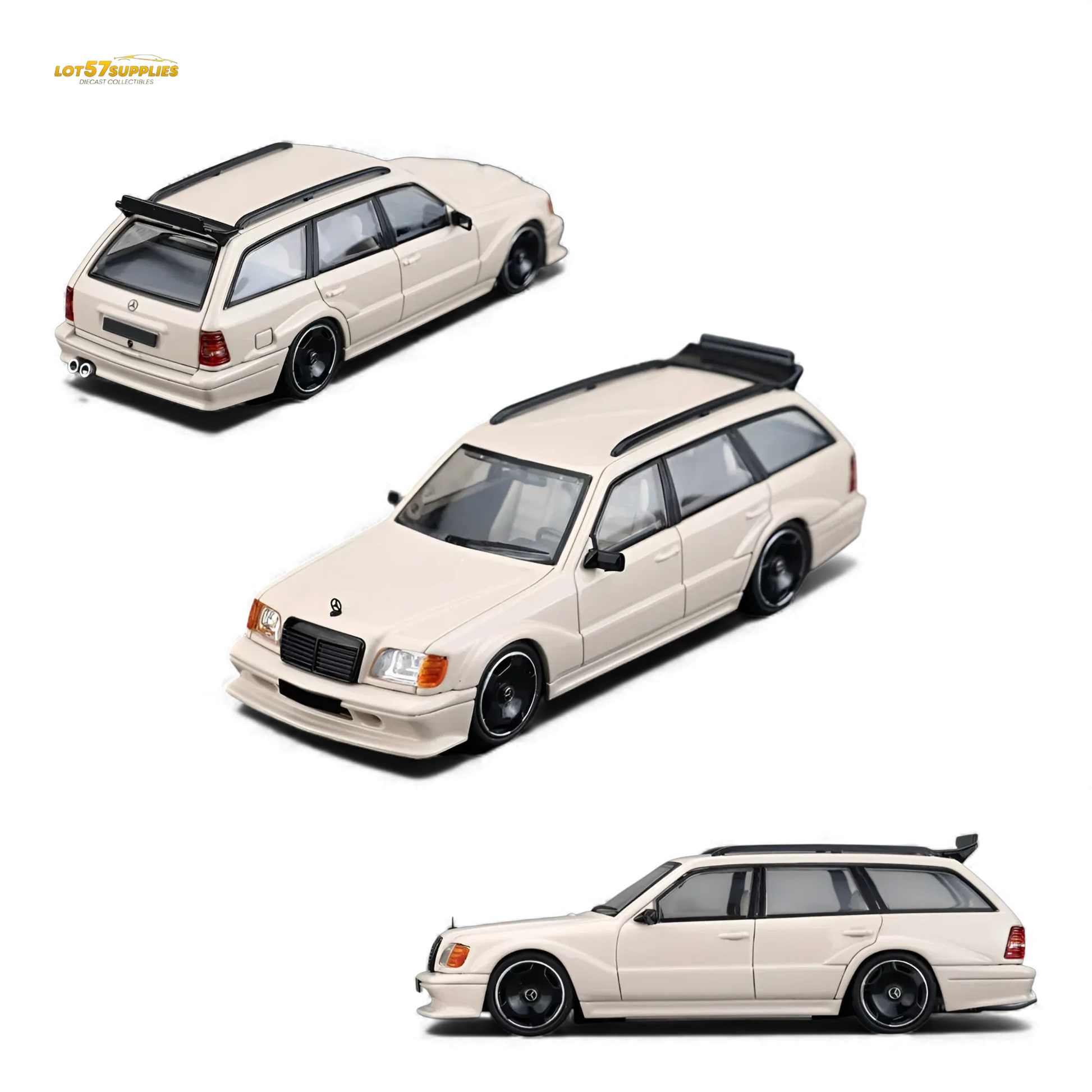 Mortal Mercedes-Benz S124 Milk Tea Color 1:64 - ToylandEU