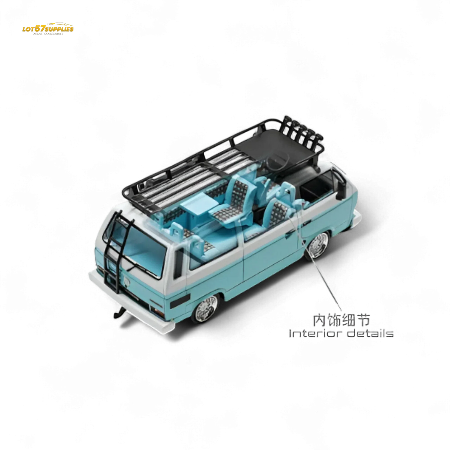 Mortal VW T3 Lowrider Van Diecast 1:64 With Opening Doors - ToylandEU