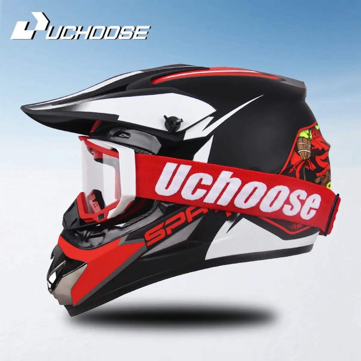 Motocross Helmet DOT Certified Off Road With Goggles - ToylandEU