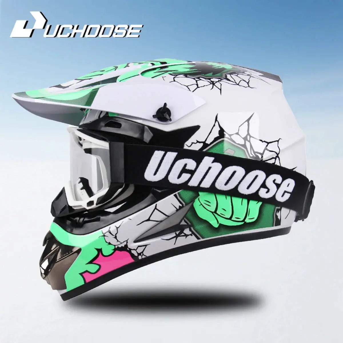 Motocross Helmet DOT Certified Off Road With Goggles - ToylandEU