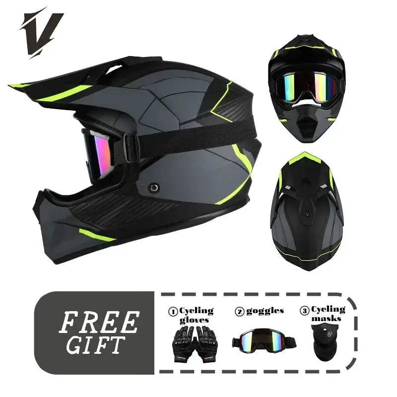 Motocross Helmet Unisex Downhill ABS Enhanced Safety - ToylandEU