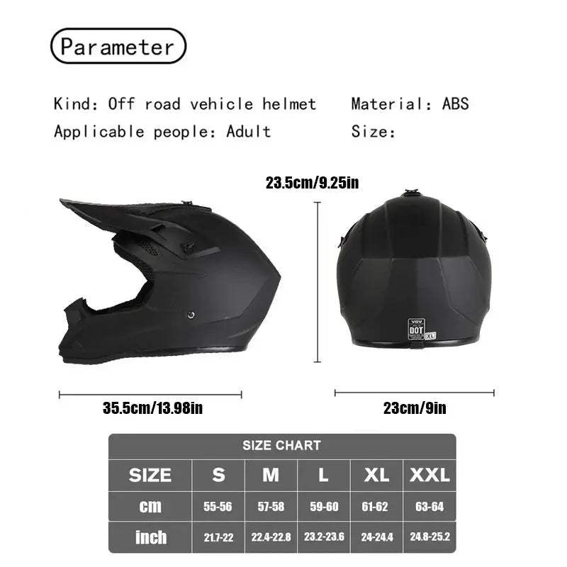 Motocross Helmet Universal Fit For Adults And Youth Protection - ToylandEU