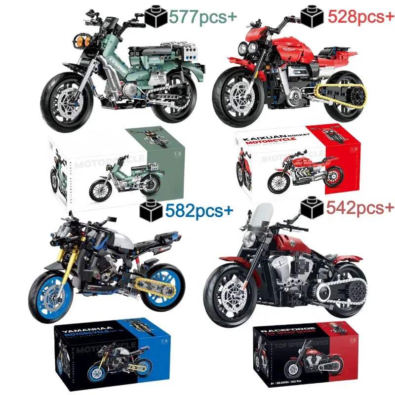2026 MOC Technical Classic Motorbike Building Blocks DIY Model City Racer Bricks Toy for Kid Boy Adult Birthday gift toy - ToylandEU