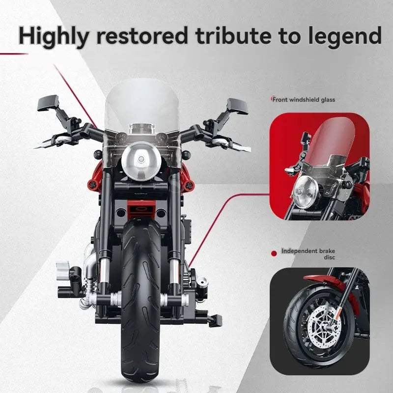 2026 MOC Technical Classic Motorbike Building Blocks DIY Model City Racer Bricks Toy for Kid Boy Adult Birthday gift toy - ToylandEU