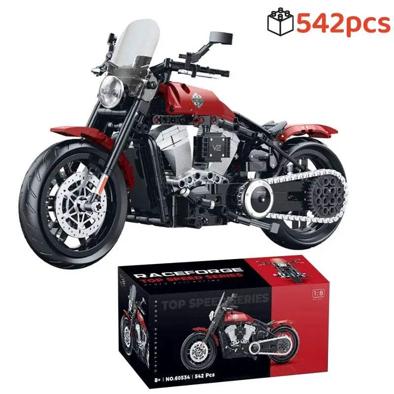 2026 MOC Technical Classic Motorbike Building Blocks DIY Model City Racer Bricks Toy for Kid Boy Adult Birthday gift toy - ToylandEU