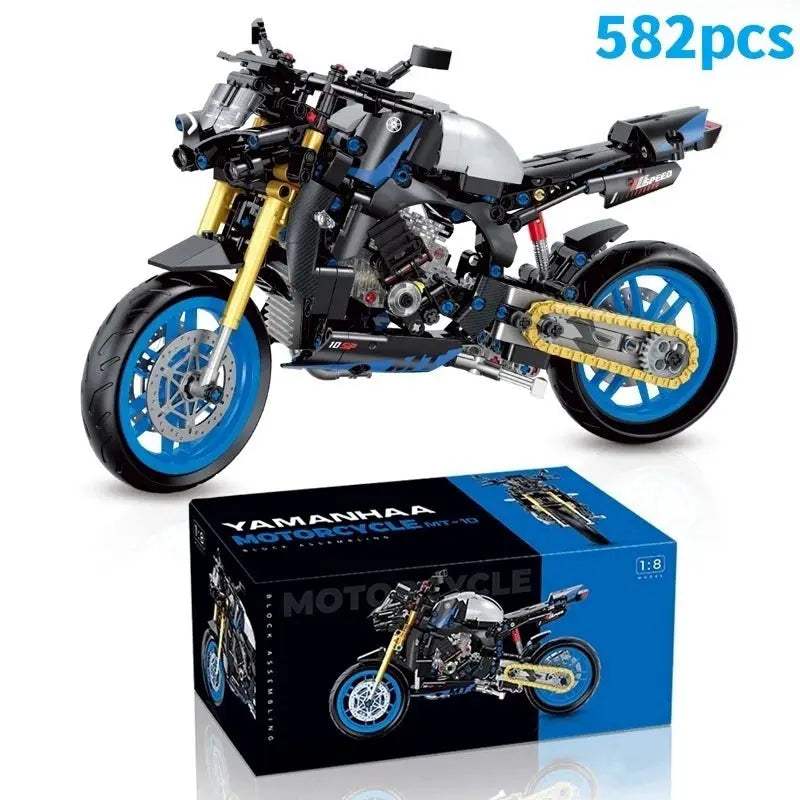 2026 MOC Technical Classic Motorbike Building Blocks DIY Model City Racer Bricks Toy for Kid Boy Adult Birthday gift toy - ToylandEU