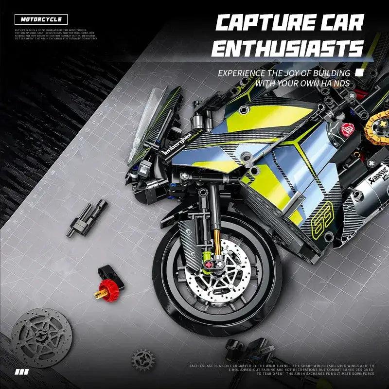  Motorbike Model Kit for Adults Premium Building Blocks -  ToylandEU™