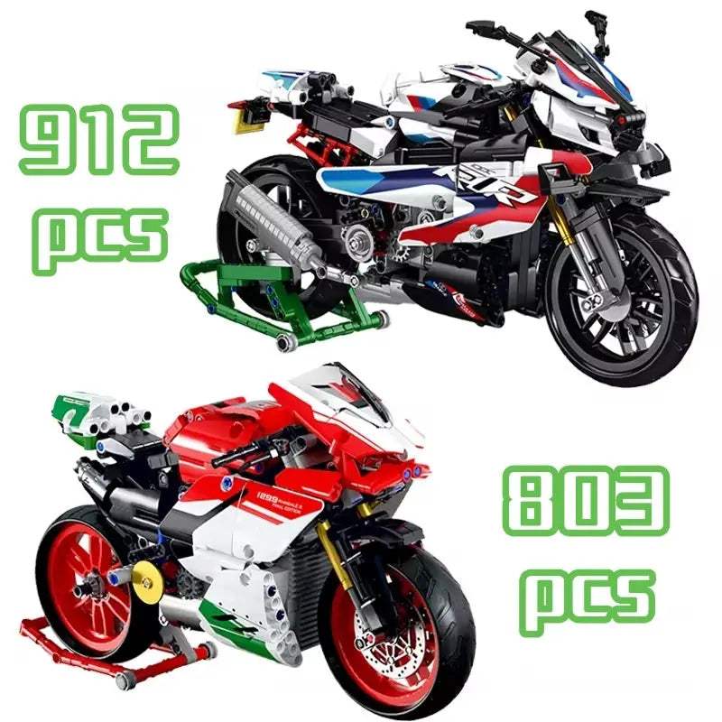 902pcs New Technical Super Speed Motorcycle Building Blocks Technology Motorbike MOC Assemble Bricks Toys For Boys Kids Gifts - ToylandEU