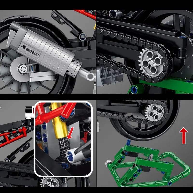 902pcs New Technical Super Speed Motorcycle Building Blocks Technology Motorbike MOC Assemble Bricks Toys For Boys Kids Gifts - ToylandEU