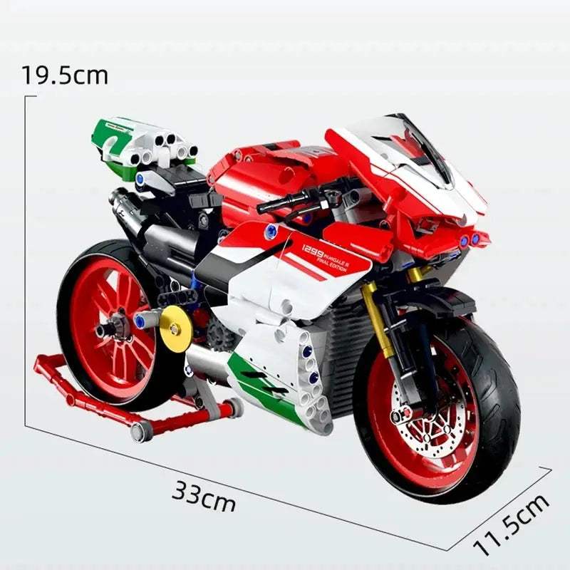 902pcs New Technical Super Speed Motorcycle Building Blocks Technology Motorbike MOC Assemble Bricks Toys For Boys Kids Gifts - ToylandEU
