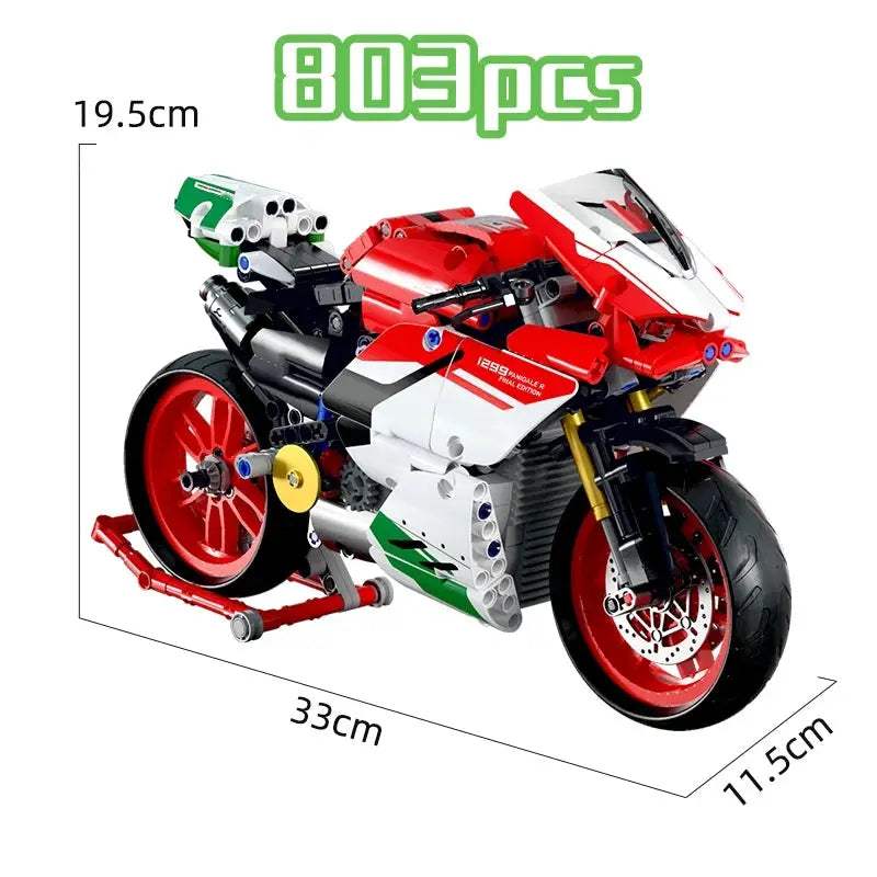 902pcs New Technical Super Speed Motorcycle Building Blocks Technology Motorbike MOC Assemble Bricks Toys For Boys Kids Gifts - ToylandEU