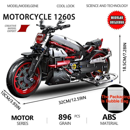  Motorcycle Building Blocks Educational Toy Gift 1260S -  ToylandEU™