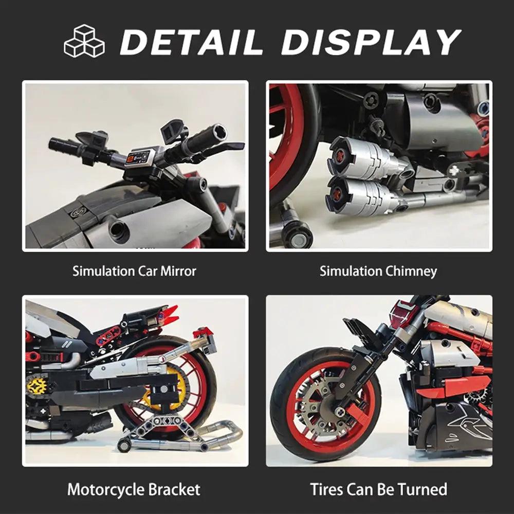  Motorcycle Building Blocks Educational Toy Gift 1260S -  ToylandEU™