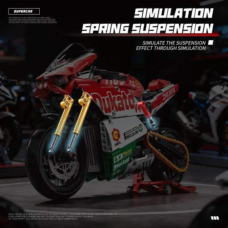 Motorcycle Building Blocks Kit For STEM Learning And Play - ToylandEU