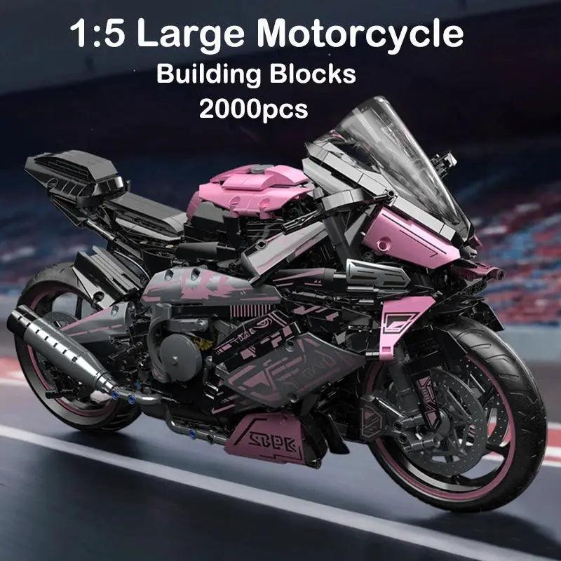  Motorcycle Building Blocks Set 2000 Pieces Racing Gift -  ToylandEU™