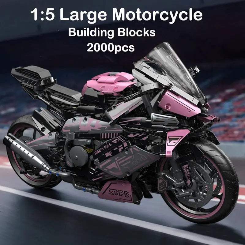  Motorcycle Building Blocks Set 2000 Pieces Racing Gift -  ToylandEU™