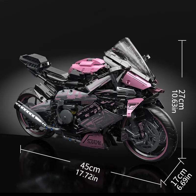  Motorcycle Building Blocks Set 2000 Pieces Racing Gift -  ToylandEU™