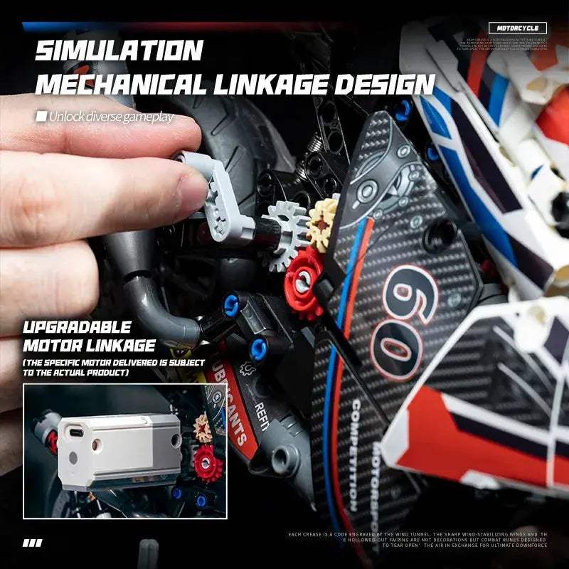 Motorcycle Building Blocks Set For Kids Racing Model Kit - ToylandEU