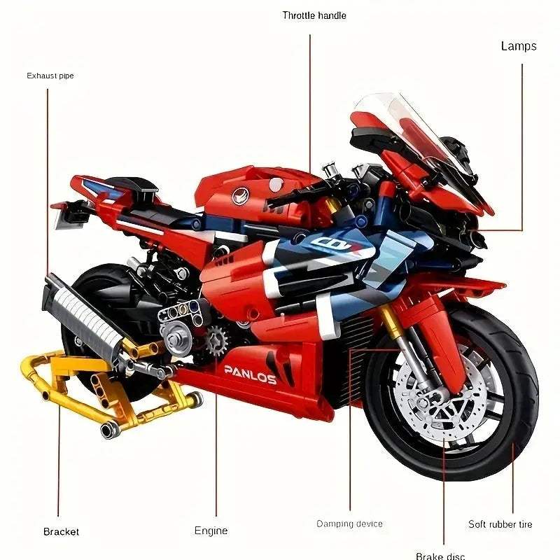  Motorcycle Building Blocks Set LEGO Compatible Safe -  ToylandEU™