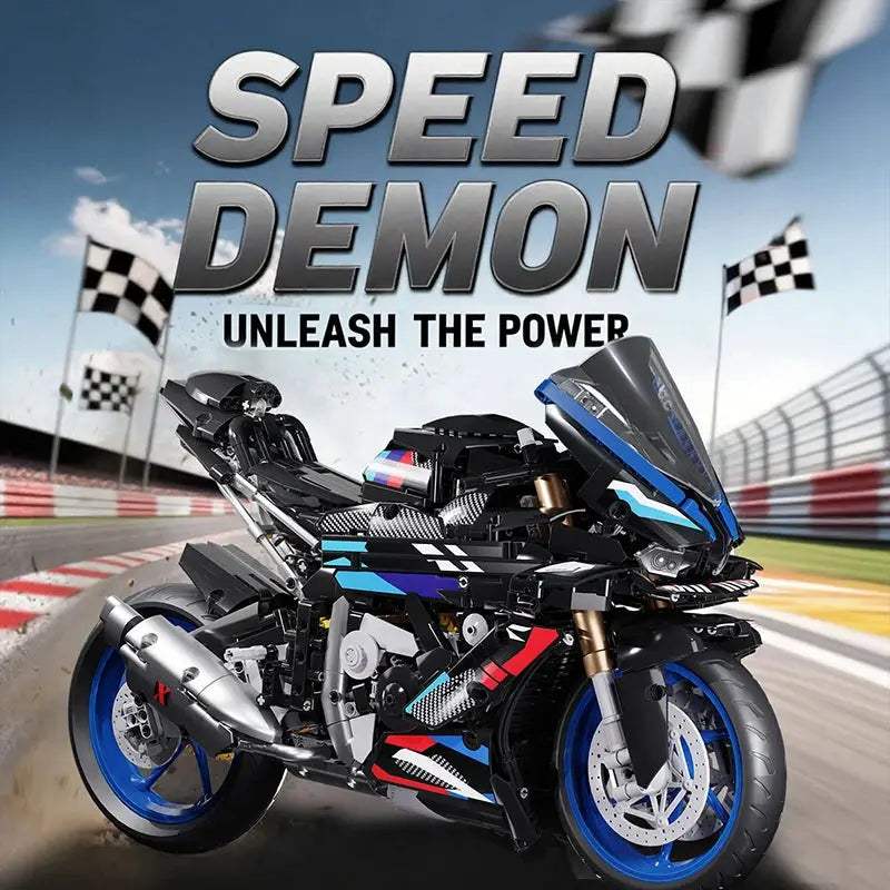 1909pcs RR Motorcycle V4S Racing Car Building Blocks Set, 1:5 Scale Motorbike Model Kit, STEM Toy for Kids Adults,Christmas Gift - ToylandEU
