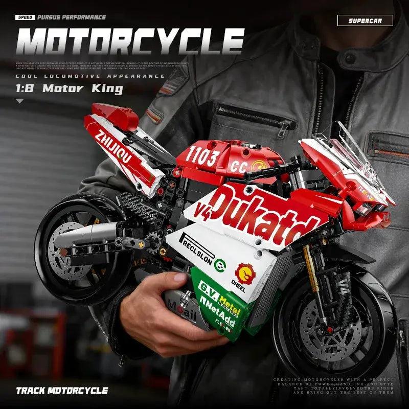  Motorcycle Racing Bricks Model Kit For Teens Ready -  ToylandEU™