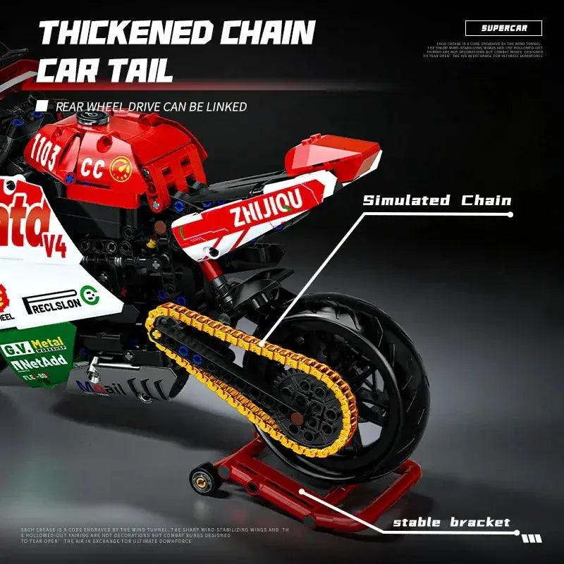  Motorcycle Racing Bricks Model Kit For Teens Ready -  ToylandEU™