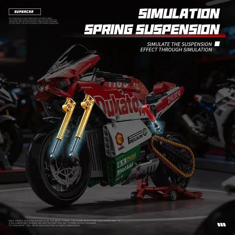  Motorcycle Racing Bricks Model Kit For Teens Ready -  ToylandEU™