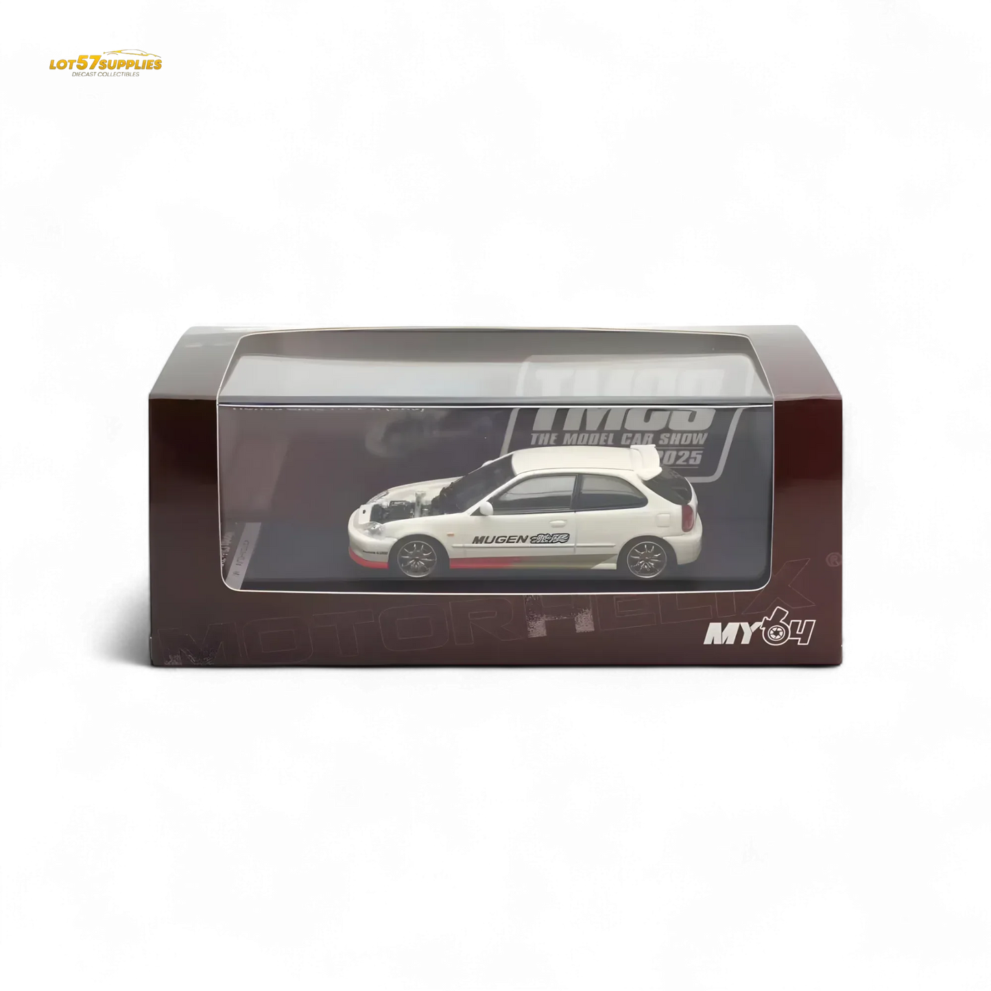 Motorhelix Honda Civic EK9 MUGEN Malaysia Limited Edition - White 1:64 - ToylandEU