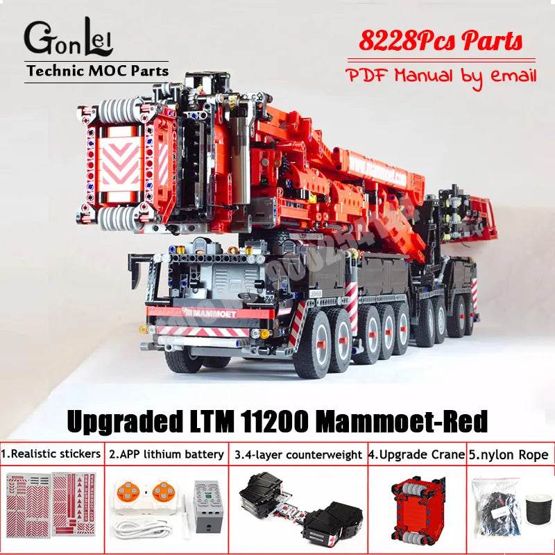 Motorized Mobile Crane Building Blocks - Creative Educational Toy Set - ToylandEU