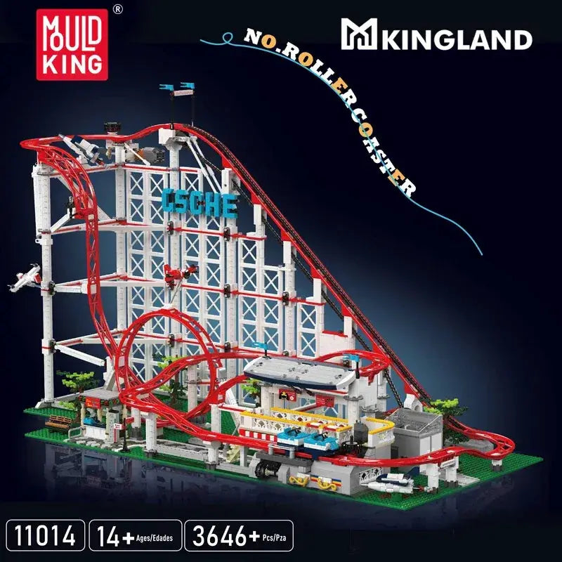 Motorized Roller Coaster Building Blocks Set Lego Compatible - ToylandEU