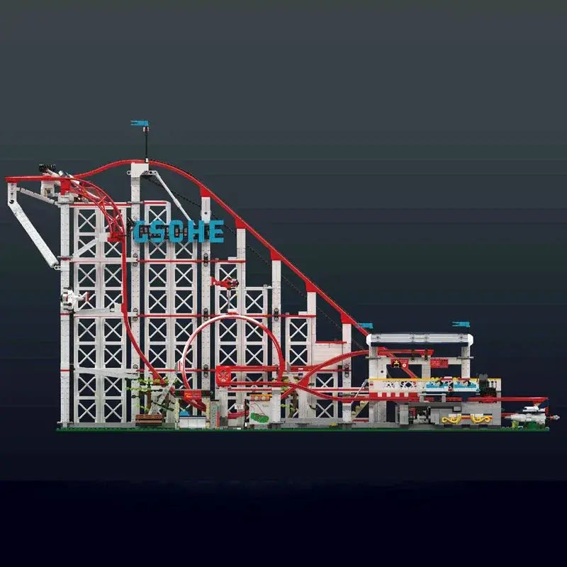 Motorized Roller Coaster Building Blocks Set Lego Compatible - ToylandEU