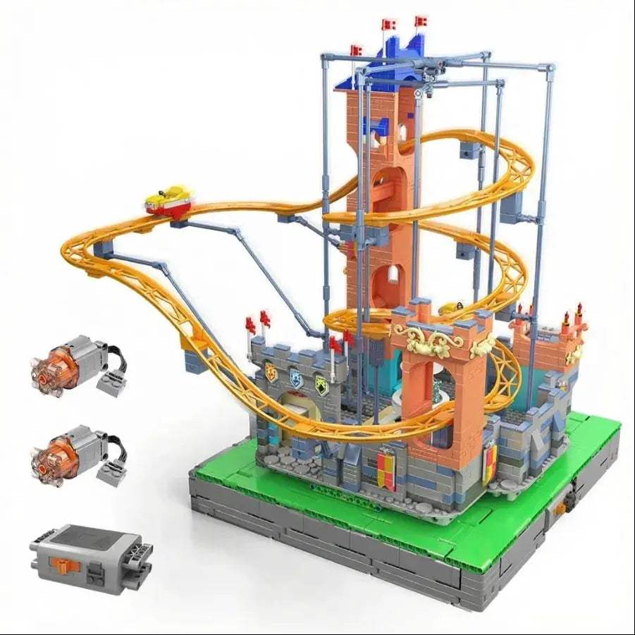 Motorized Roller Coaster Lego Building Blocks Set For Adults Gift - ToylandEU