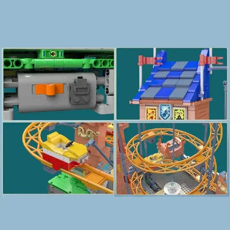Motorized Roller Coaster Lego Building Blocks Set For Adults Gift - ToylandEU