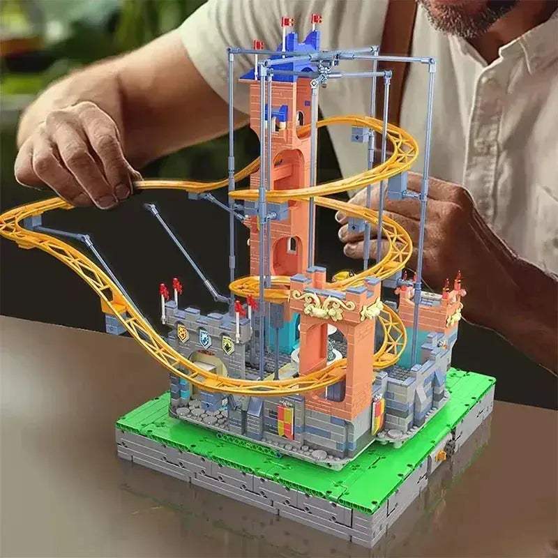Motorized Roller Coaster Lego Building Blocks Set For Adults Gift - ToylandEU