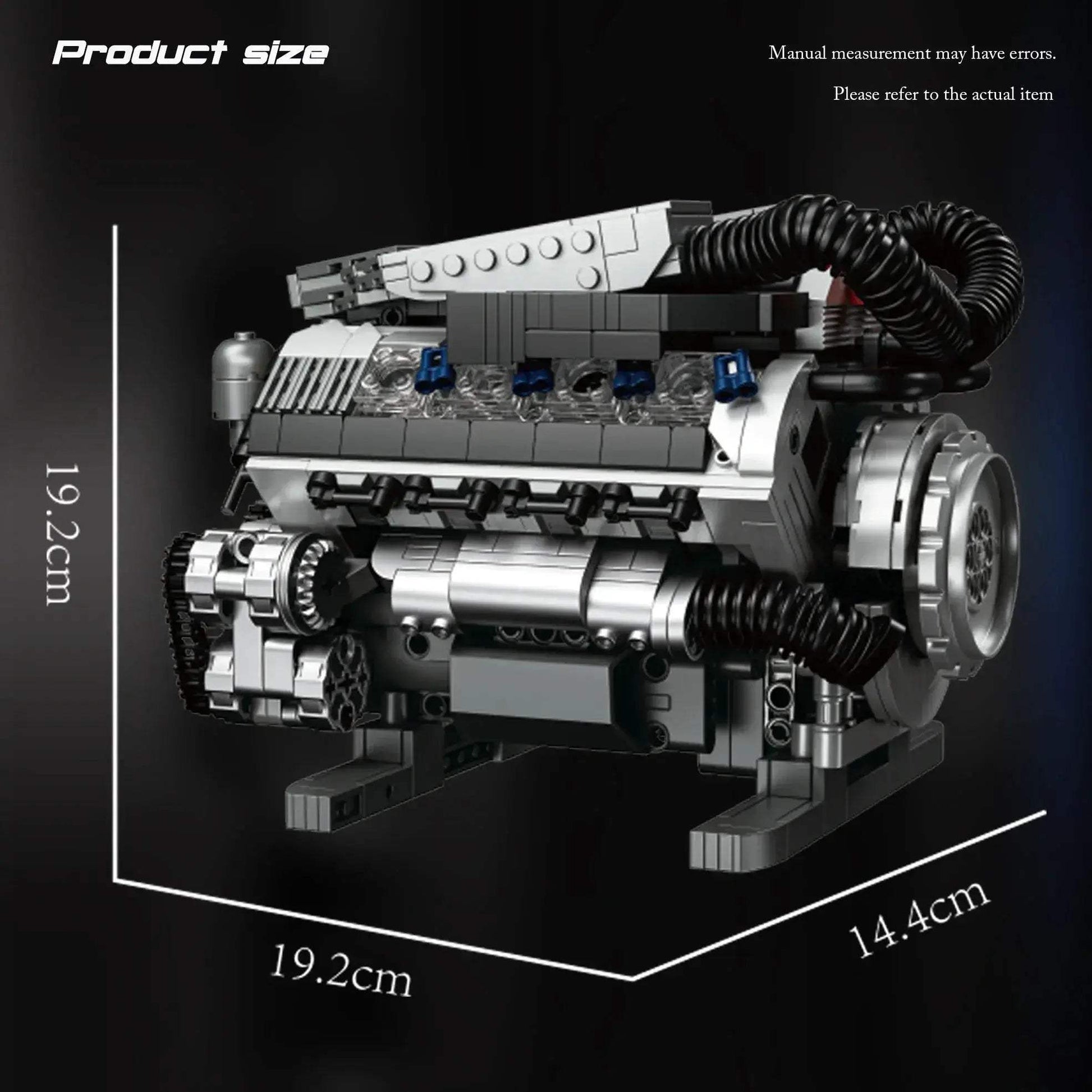 Motorized V8 Engine Brick Model For Lego Enthusiasts Gift - ToylandEU