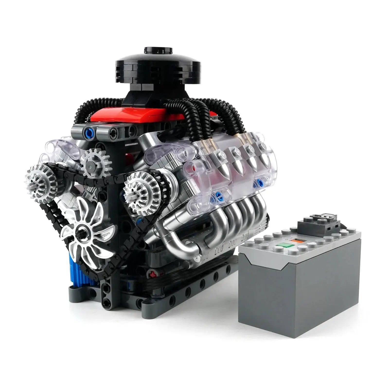  Motorized V8 Engine Building Blocks Kit Educational -  ToylandEU™