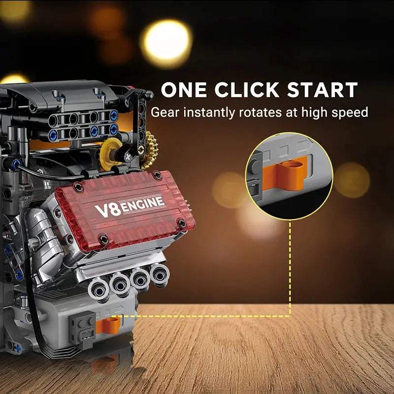 Motorized V8 Engine Building Blocks Model Lego Edition -  ToylandEU™