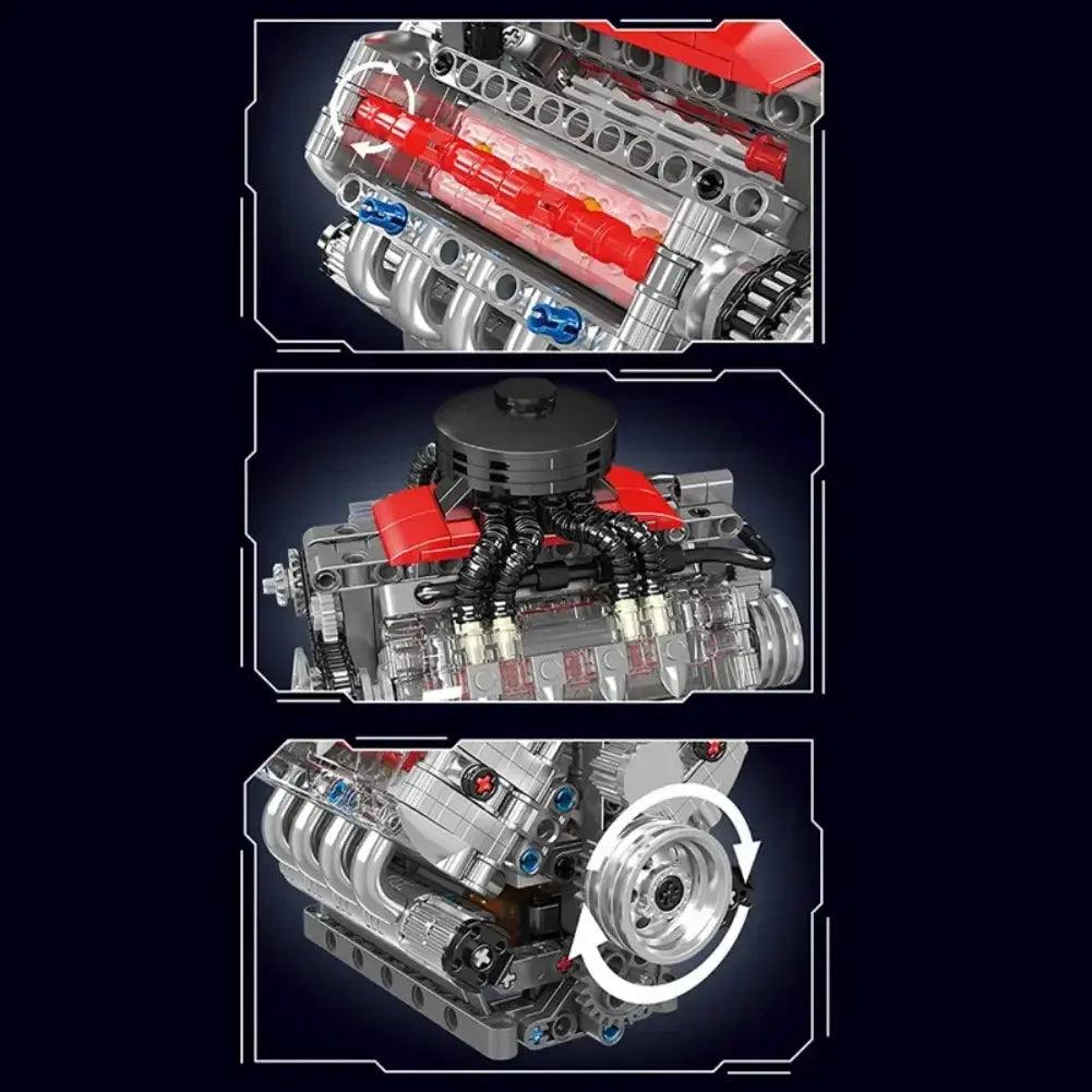  Motorized V8 Engine Building Blocks Set For LEGO Kids -  ToylandEU™